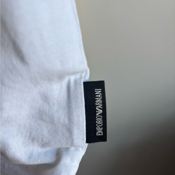 Emporio Armani Kids White and Black Graphic Tee - Picture 4 of 7